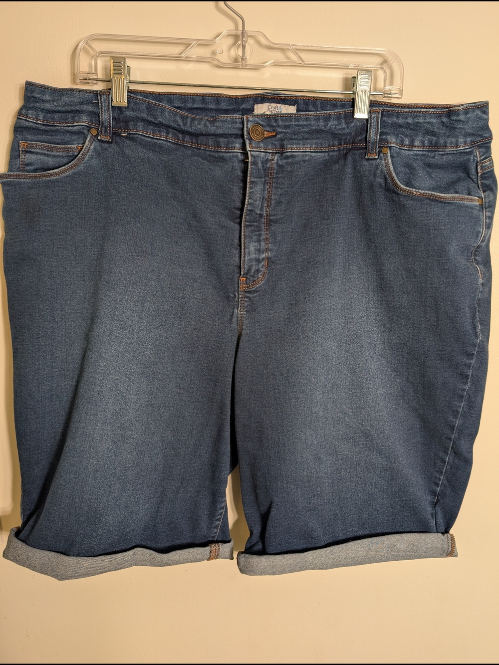 croft & barrow Dark Blue Denim Jean Shorts